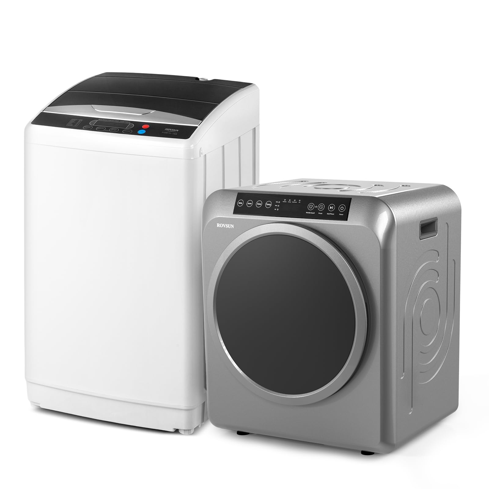 ROVSUN 3.5CuFt Portable Clothes Dryer and 25LBS Full-Automatic Washing Machine S