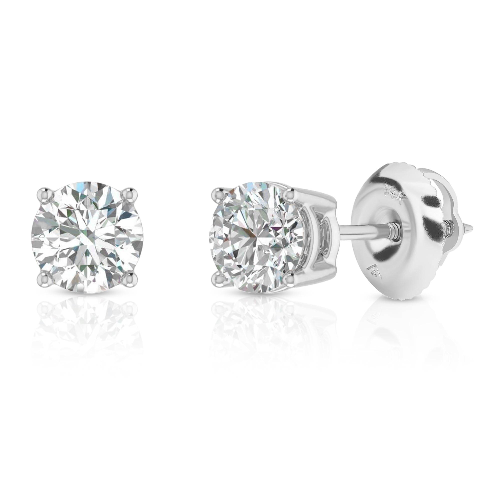 Amazon Essentials 0.25 to 1 Carat IGI Certified Solitaire Lab Grown Diamond Stud