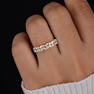 1pc 925 Silver Elegant Multi stone Ring Half Eternity Stacking Ladies Jewelry For Women Plated Gift Dating Wedding For Anniversary Early Fashion Trends