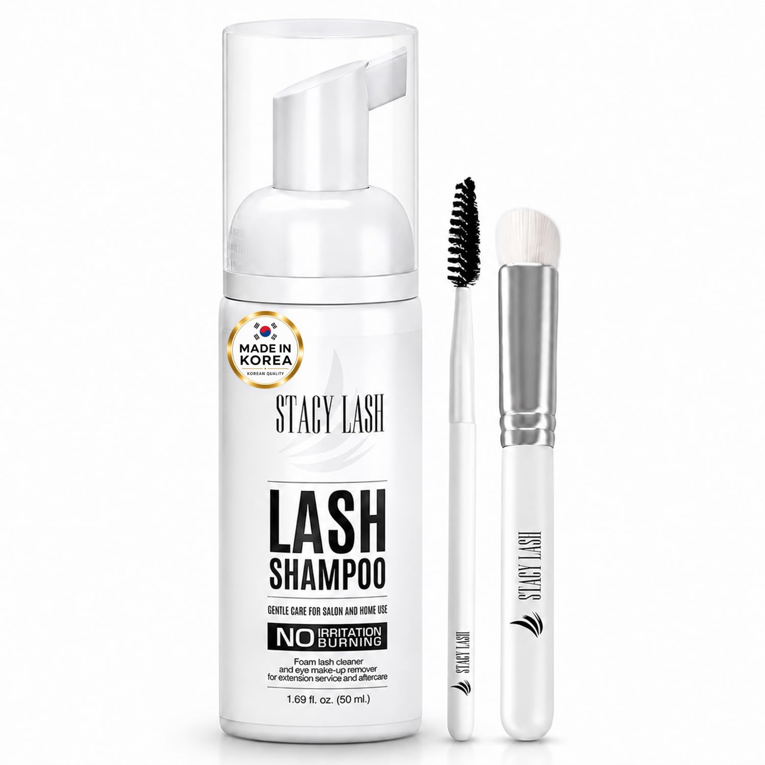 STACY LASH Eyelash Extension Shampoo & Brush / 1.69 fl.oz / 50ml / Eyelid Foamin
