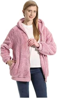 FELOVE Fleece Zip Hoodie Jacket Short Winter Fleece Lined Soft Autumn Sweater Comfortable Warm Leisure Clothes for Adults, Men, Women, Teens