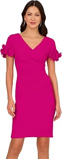 Adrianna Papell Knit Crepe Short Dress Women's Dress