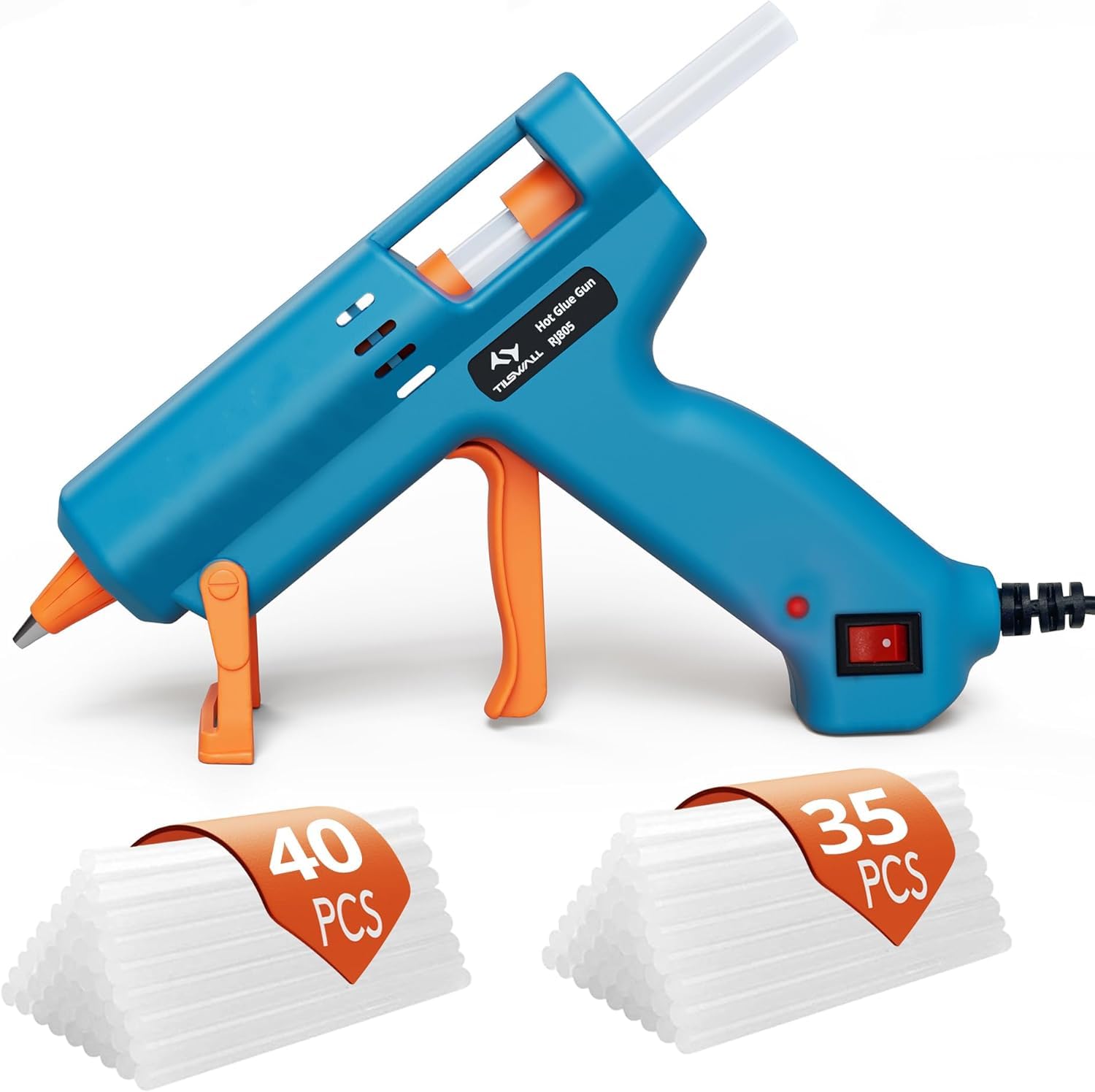 Tilswall Hot Glue Gun kit, 50W Mini Melt Glue Gun with 75pcs Glue Sticks | Glue 