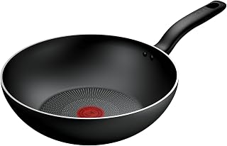 Tefal Titanium Essential Non-Stick Wok 28 cm | Aluminium, Metal Spatula Safe, non-induction, Long-Lasting Coating, Perfect Searing, Easy Cleaning, B9411944
