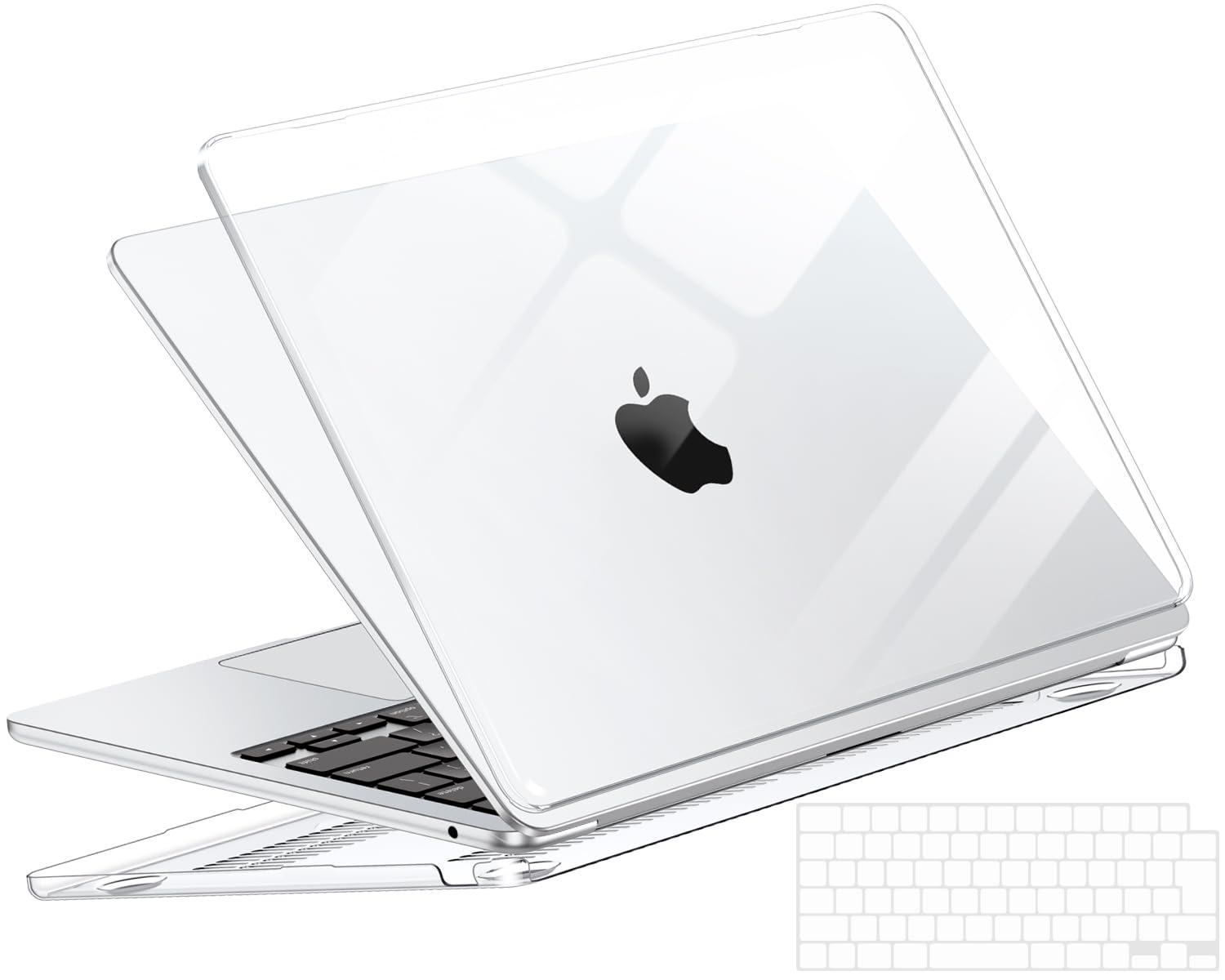 【M5 M4 M3 M2 チップ】NPUOLS MacBook Air 13.6インチ 用ケースカバー 2026-2022 発売，高い透明