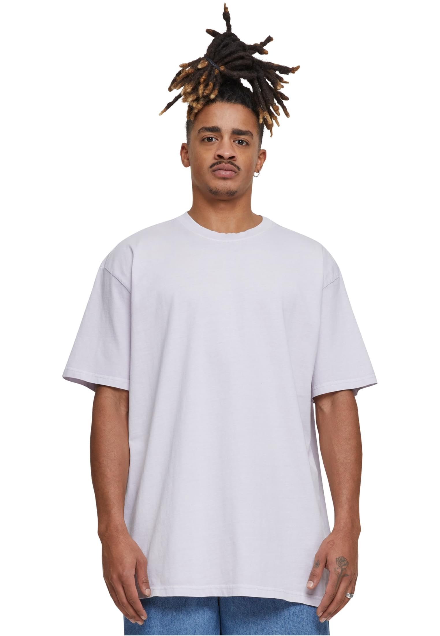 Build Your Brand Acid Washed Heavy Oversized Tee Men's T-Shirt