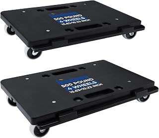 Furniture Dolly, 2 Pack Moving Dolly Connectable, 15.63 x 10.23 inch, 500 Lbs Capacity, Furniture Movers 4 Wheels Heavy Duty, Small Flat Dolly Cart, Portable and Light Dollies