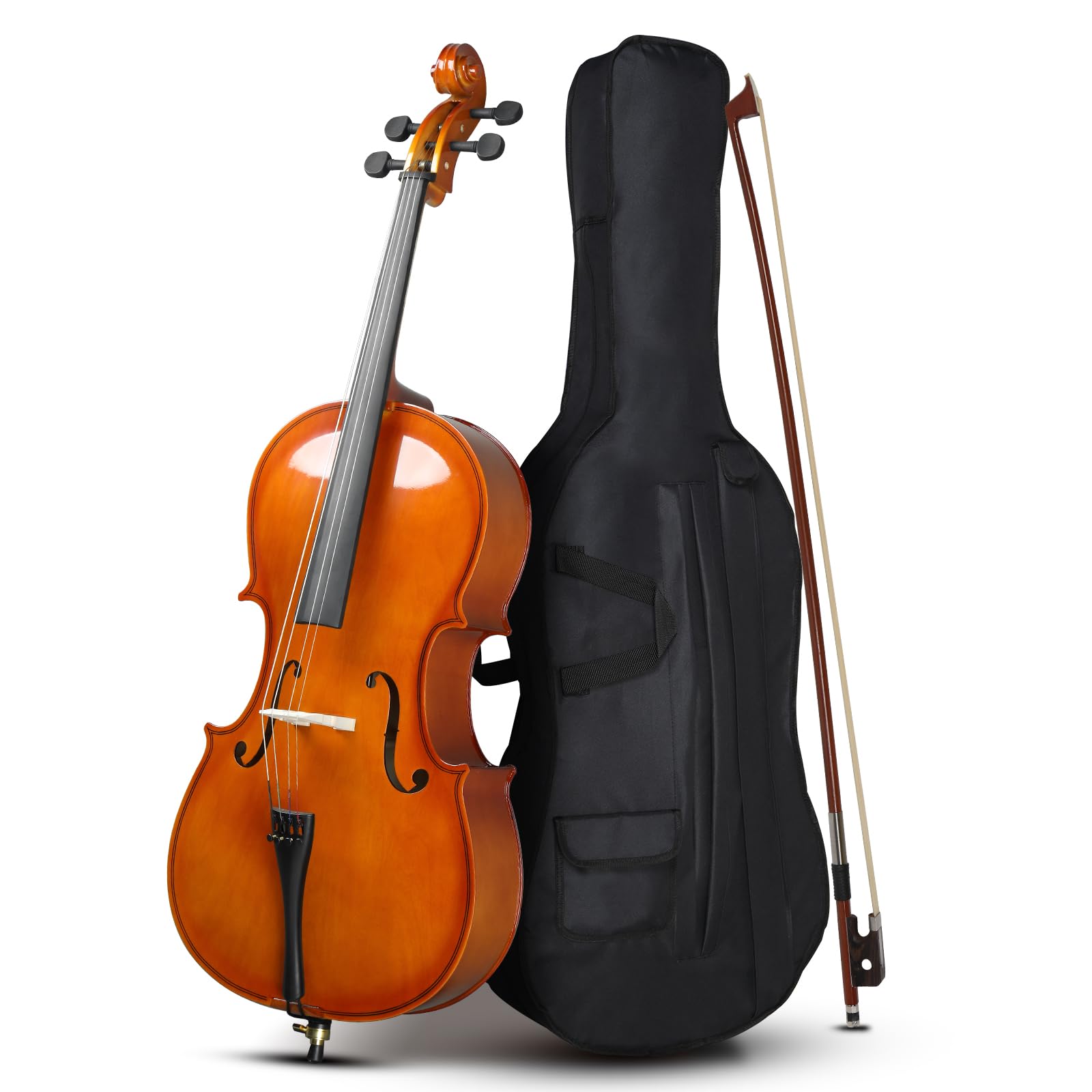Ktaxon 3/4 Cello, Beginner Cello Acoustic Cello Set | Full Equipment with Portab