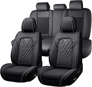 Car Seat Covers Full Set for Nissan Altima 2000-2026, Waterproof Nappa Leather Car Seat Cover with Memory Foam, Full Coverage&360° Protection Car Seat Covers Sets (5 Seat,Black)