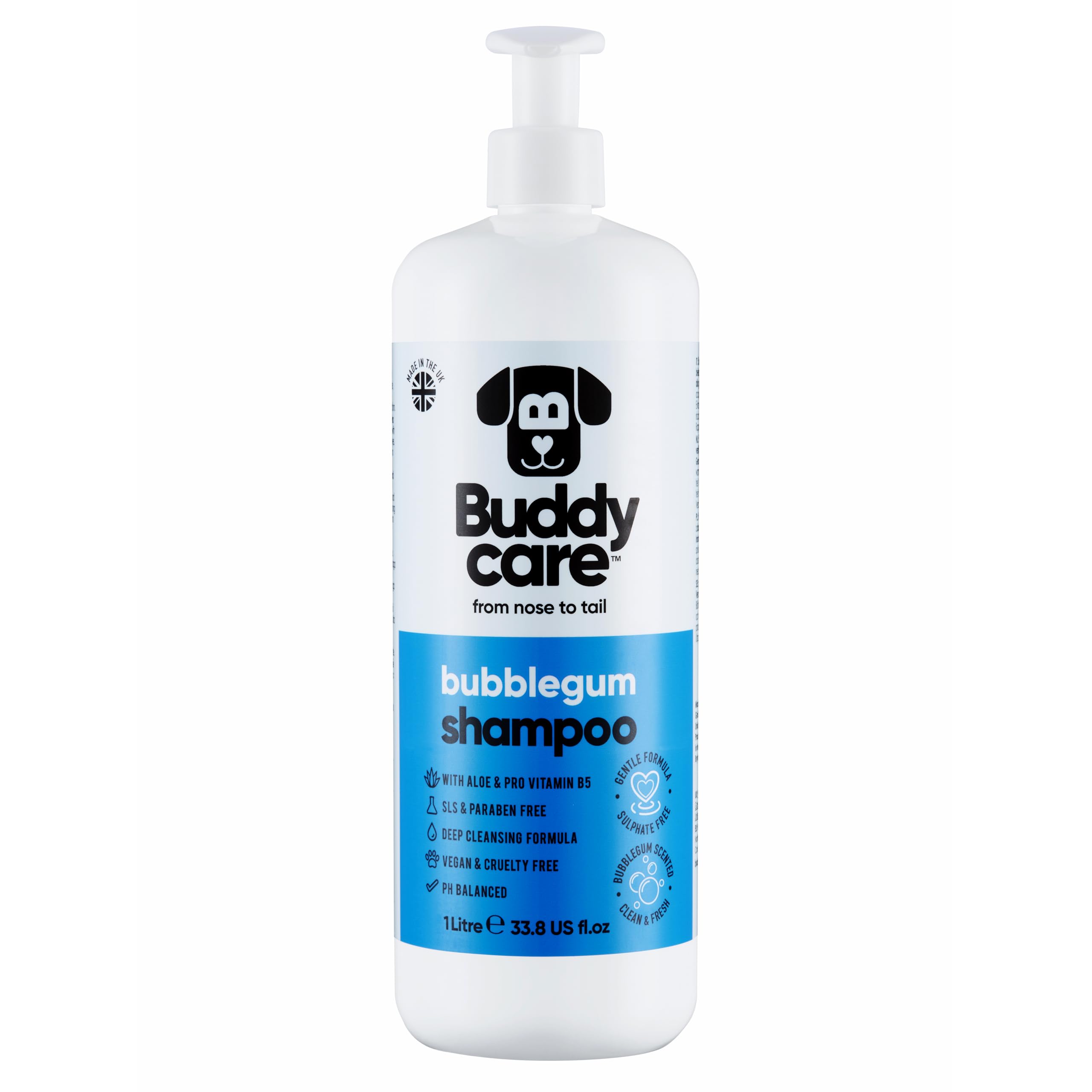 Bubblegum Dog Shampoo by Buddycare | For Smelly Dogs, Nourishing for Itchy & Dry