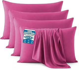 Moonlight Bedding Pink Pillow Cases 4 Pack Standard (50 x 75cm) Microfibre
