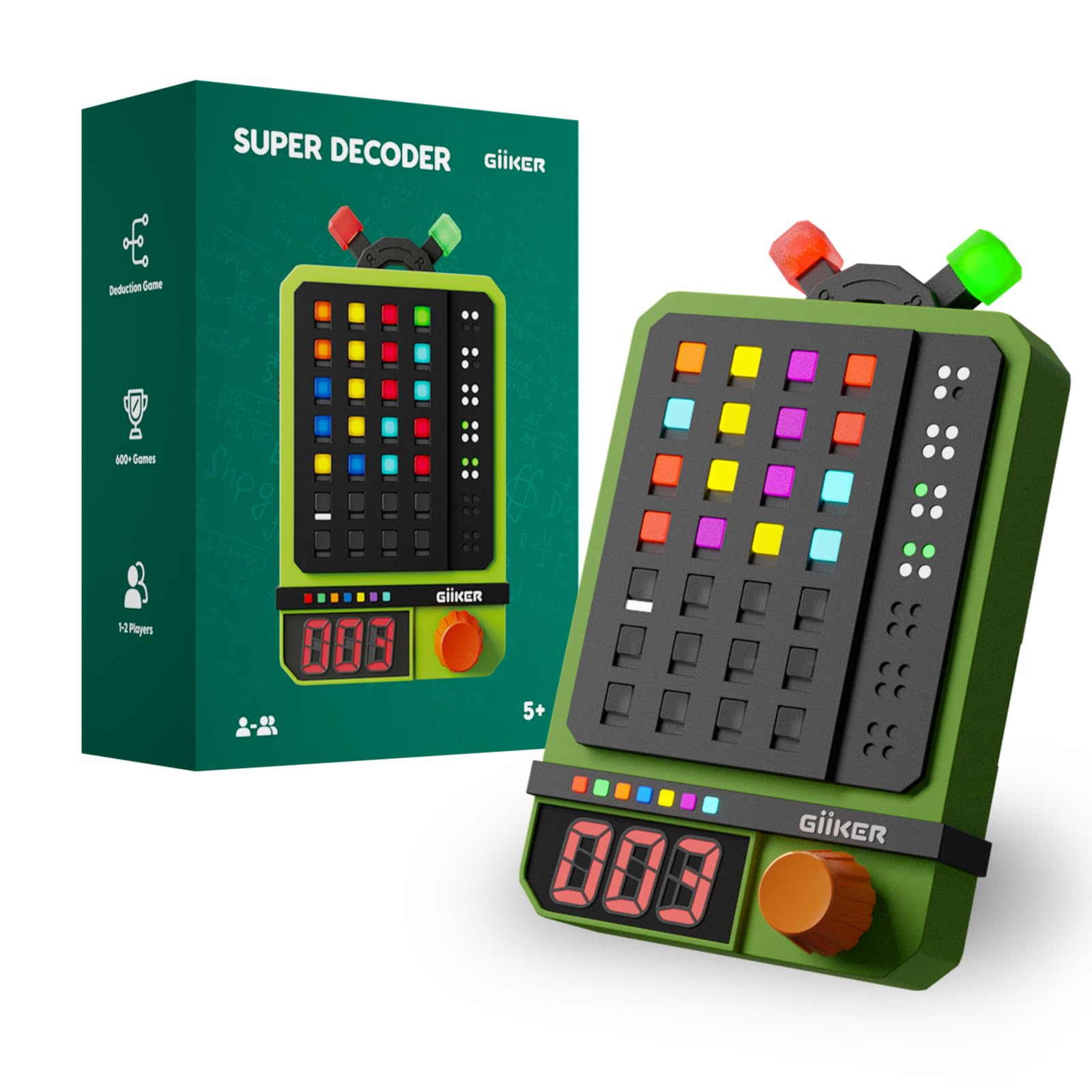 GiiKER Super Decoder, 600-Level Code-Breaking Puzzle Game for 1-2 Players, Handh