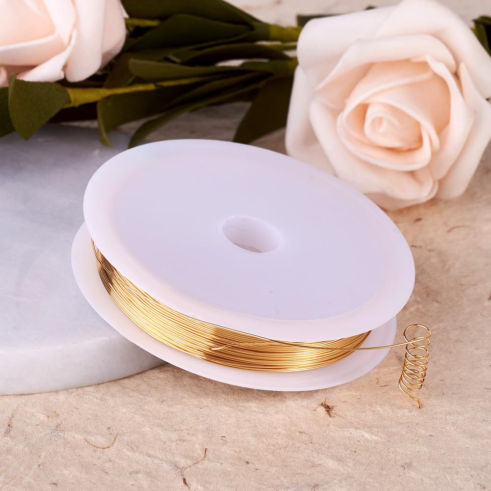 1 Roll 26 Gauge Round Copper Wire Durable Wire for Jewelry Making Soft Artistic 