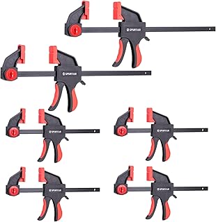 Spurtar Set of 6 Carpenter Clamps 150mm & 300mm Heavy Duty