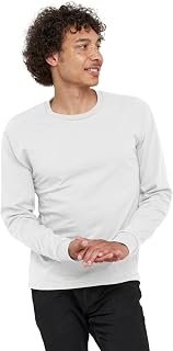 Hanes Men's Essentials Long-Sleeve T-Shirt, Crewneck Cotton T-Shirts for Men, 2-Pack