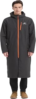 NORDIC OUTLAND Mens Waterproof Breathable Hooded Rain Jacket with Mesh Lining