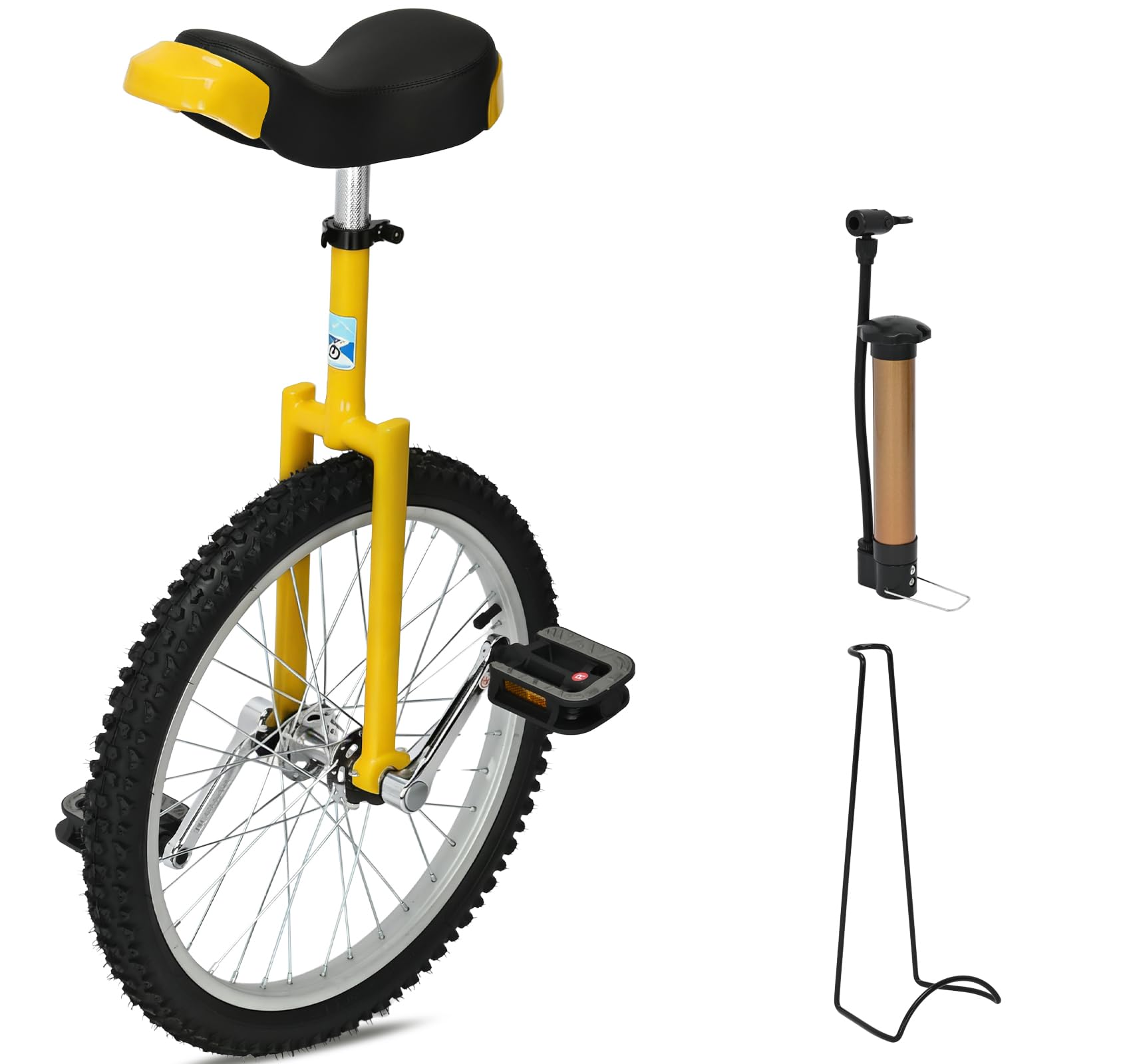 MYOYAY 20 Inch Unicycle, Unicycle for Adults, Mountain Unicycle Height Adjustabl