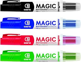 ESENG WM-218 Whiteboard Marker with Interchangeable Cartridges Bullet Tip 2-3mm Line Width (Black/Blue/Red/Green)