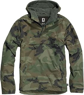 Men's Fleece-Lined Quarter Zip Windbreaker Pullover
