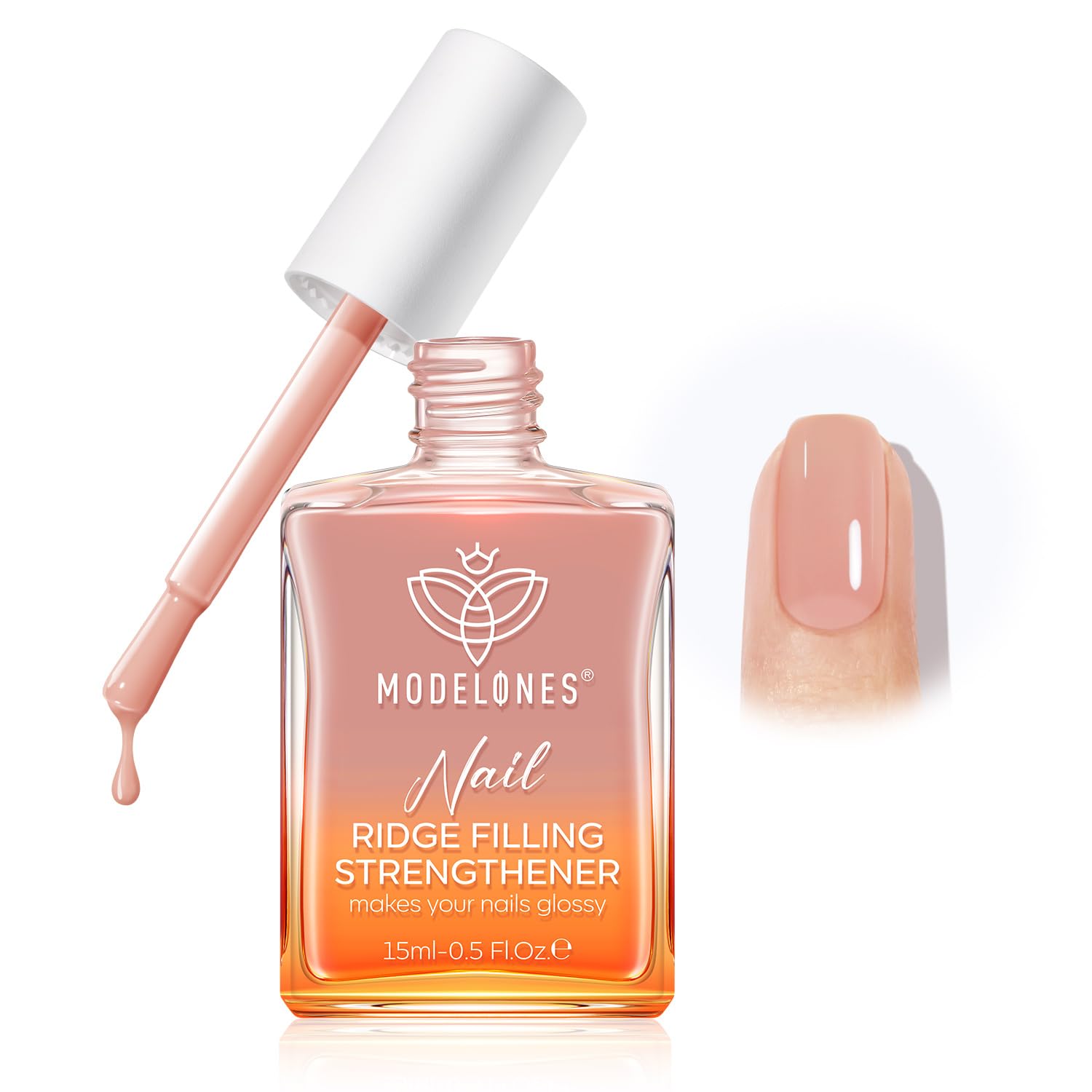Modelones 15ml 8-in-1 Nail Ridge Filler Strengthener Base Coat Nail Polish Repai