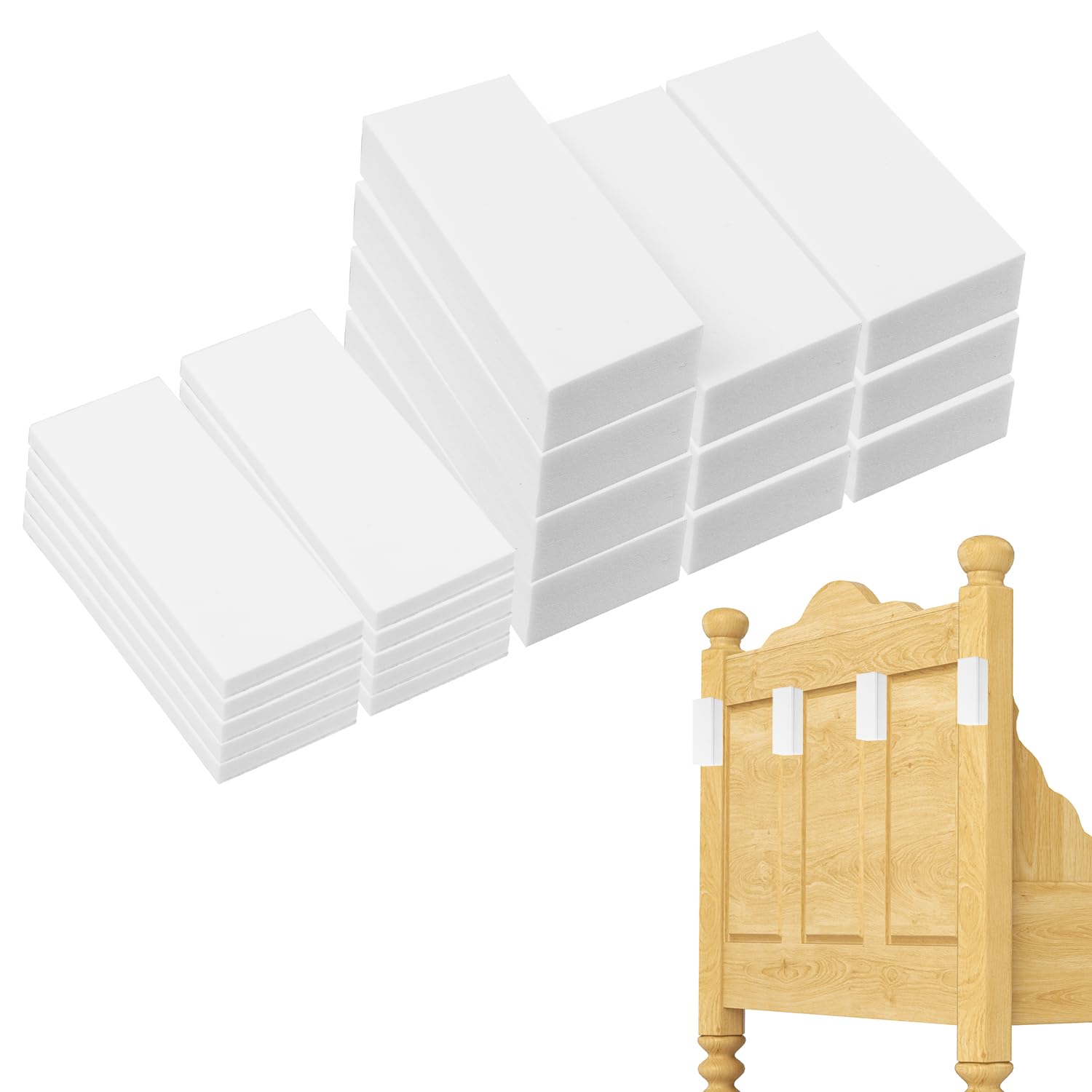20pcs Headboard Stoppers for Wall, Self Adhesive EVA Foam Furniture Wall Bumper 