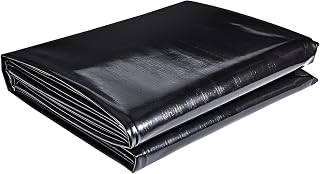 ToLanbbt Pond Liner 7 x 10 Ft, 20 Mil HDPE UV Resistant Preformed Pond Liner Easy Cutting, Underlayment for Fountain, Waterfall, Koi Pondsand Water Garden (Black)
