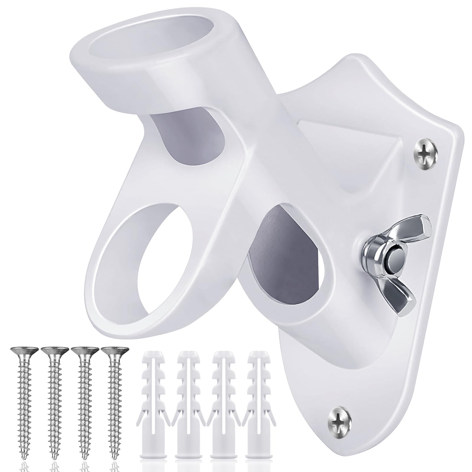 HOOPLE Flag Pole Holder for Outside House, Heavy Duty Aluminum Flag Holder & Fla