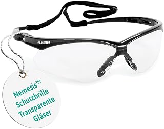 Ansell KleenGuard Nemesis Safety Goggles Anti-Fog PSA Eye Protection, Lightweight Enclosing Work Glasses for Construction, Shooting Range, Outdoor and Industrial - Transparent, Pack of 1