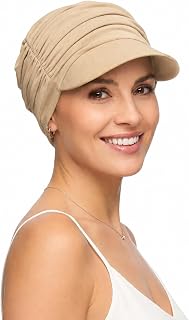Deresina Bamboo Visor Cap, Complete Summer Headwear, Chemotherapy Hat, Sun Protection 50+