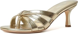 Mostrin Kitten High Heels for Women Pointed Toe Vintage Mules Heels Sexy Slipper Stiletto Open Back Sandals for Party Wedding Daily Wear