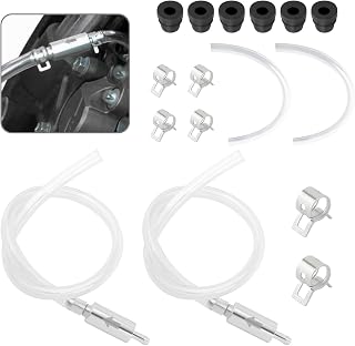 OFBAND 2Set Brake Bleeder Kit,Brake Fluid Bleeder Kit Includes 4PCS Brake Bleeder Hose,2PCS One Way Check Valve,Universal Break Bleeder Kit Car Accessories for Car Motorbike Bike