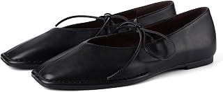 Ballet Flats for Women Square Toe Mary Jane Shoes