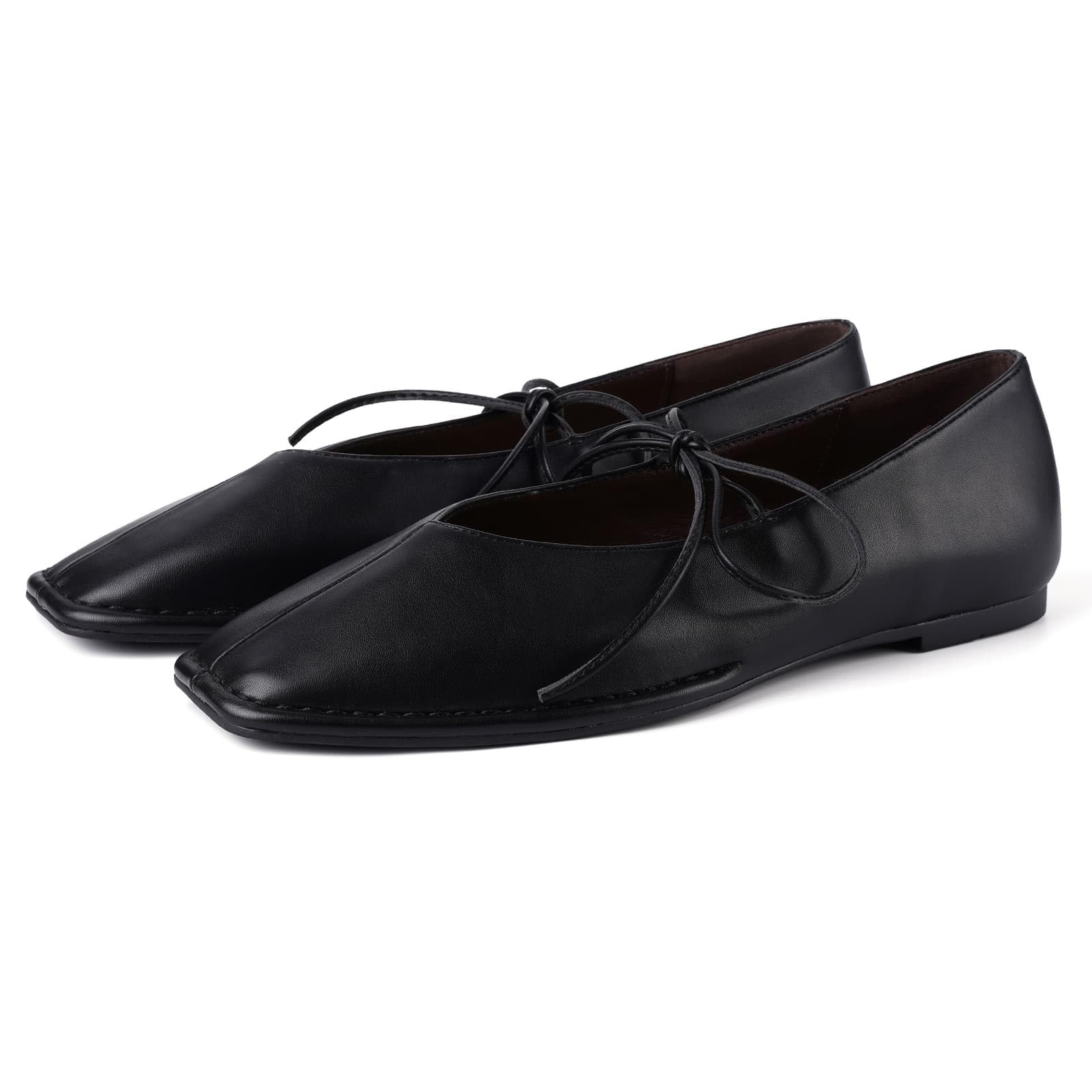 Ballet Flats for Women Square Toe Mary Jane Shoes