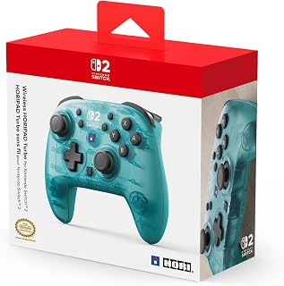 HORI Wireless HORIPAD Turbo (Aqua) for Nintendo Switch 2 - Wireless Handheld Controller - Officially Licensed by Nintendo®