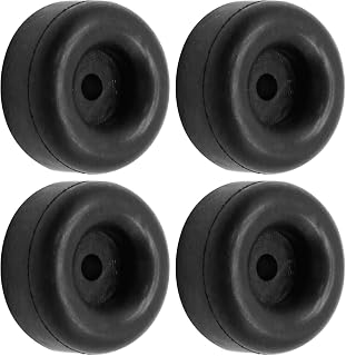 Anxingo 4 Pcs Trailer Ramp Door Bumpers, 2.5 Inch Round Rubber Bump Stop with Hole for Cargo Trailer Ramp Doors Truck Gates