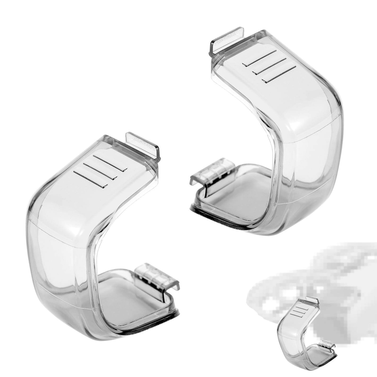 2pcs Drone Lens Cover for DJI NEO, Transparent Black Gimbal Protector Case Anti-