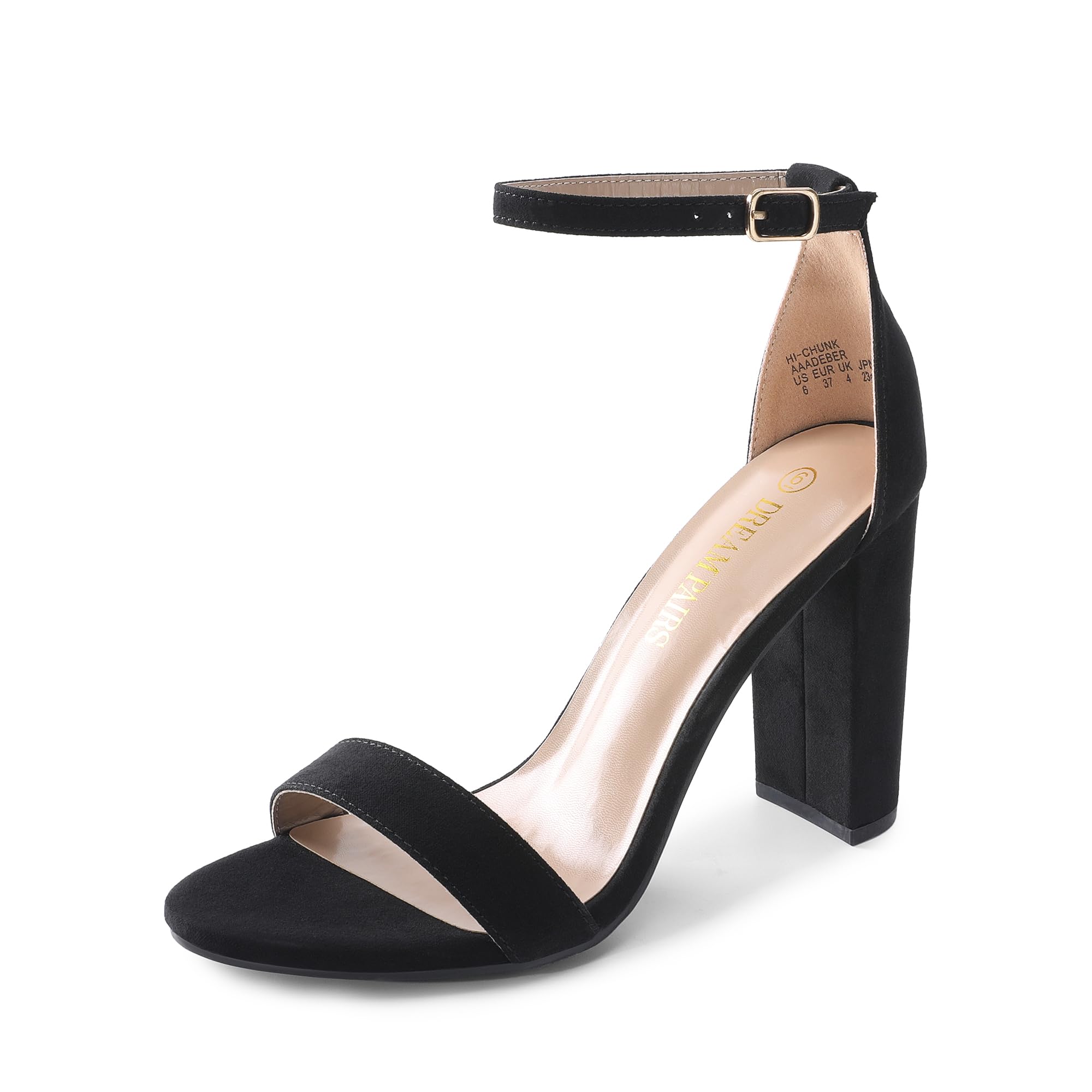 DREAM PAIRS Women's Hi-Chunk High Heel Pump Sandals
