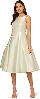 Adrianna Papell Women's Sleeveless Mid-Length Party Dress V Back