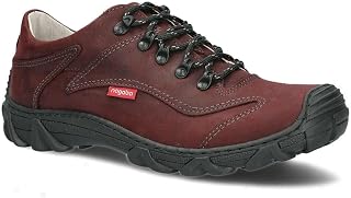 nagaba - Men's Hiking Shoes - Trekking Shoes Men - Men's Shoes Outdoor Low Shoes Men Genuine Leather with Cord Laces - Leather Shoes with Non-Slip Sole