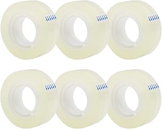OWLKELA 6 Rolls Transparent Tape Refills, Clear, 0.7" x 1000"