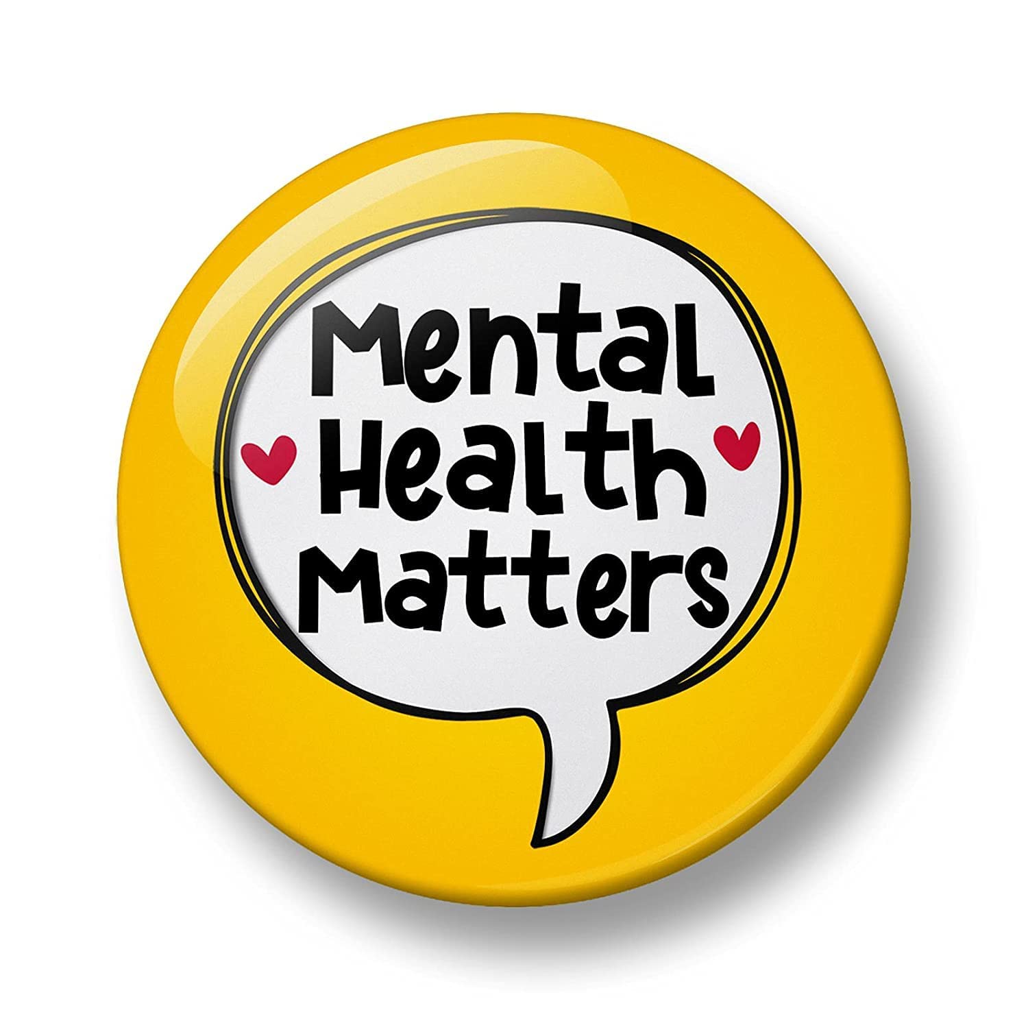 Mental Health Matters Pin Badge, 32mm, Awareness Badges, Self Care, Mental Welln