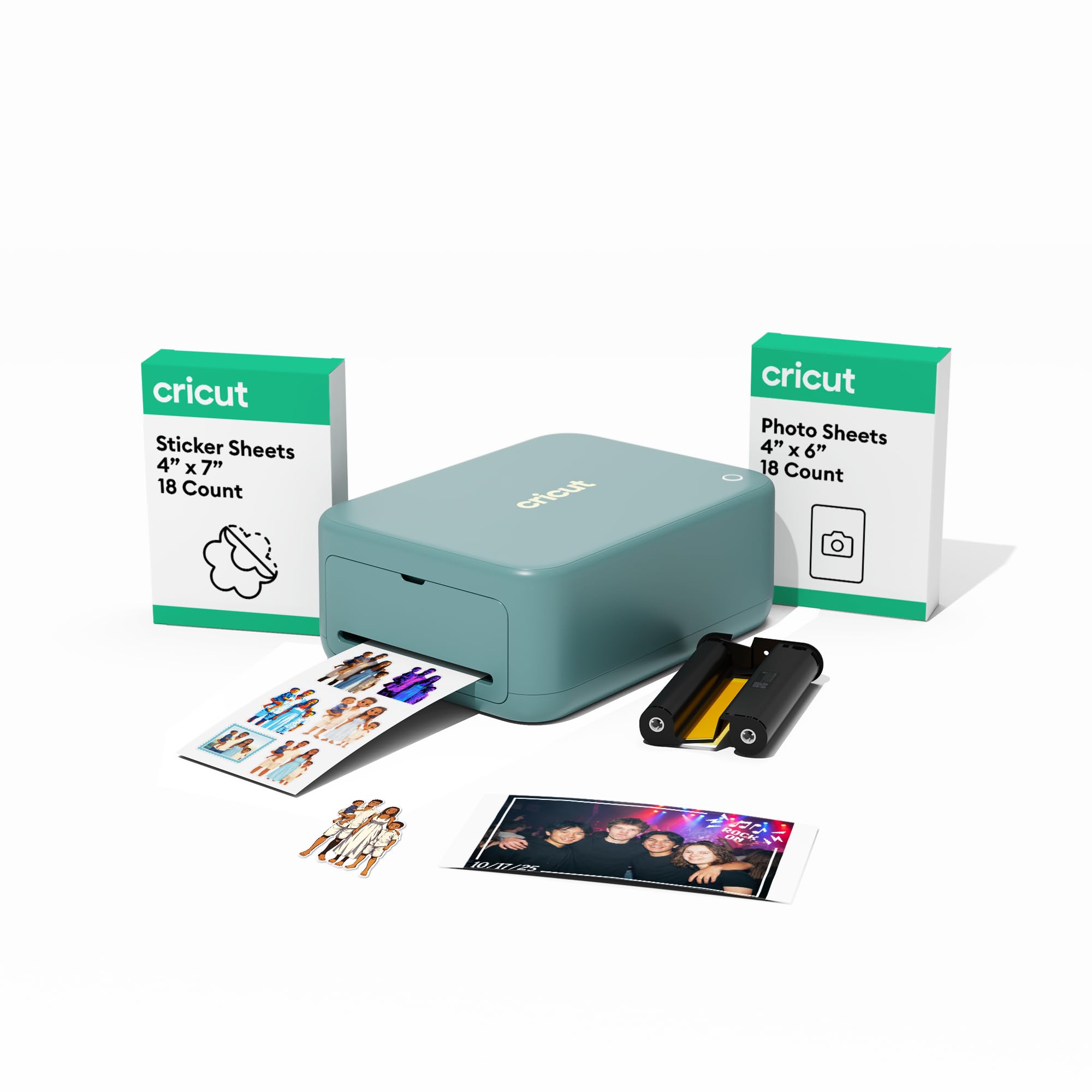 Cricut StickerPix Print + Cut™ Essential Bundle, Sea Green | All-in-One Photo Pr