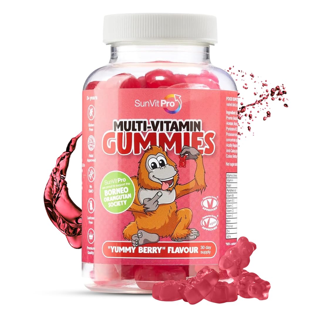 Kids Growth Multivitamin Gummies Ages 3+ Berry Flavor, 60 Count