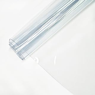 Clear Vinyl for Sewing, Clear PVC Vinyl Roll 11.8" x 48" | 0.3mm Waterproof Clear Vinyl Fabric for Sewing, Bags, Hair Bows, Cosmetic Pouches & DIY Crafts