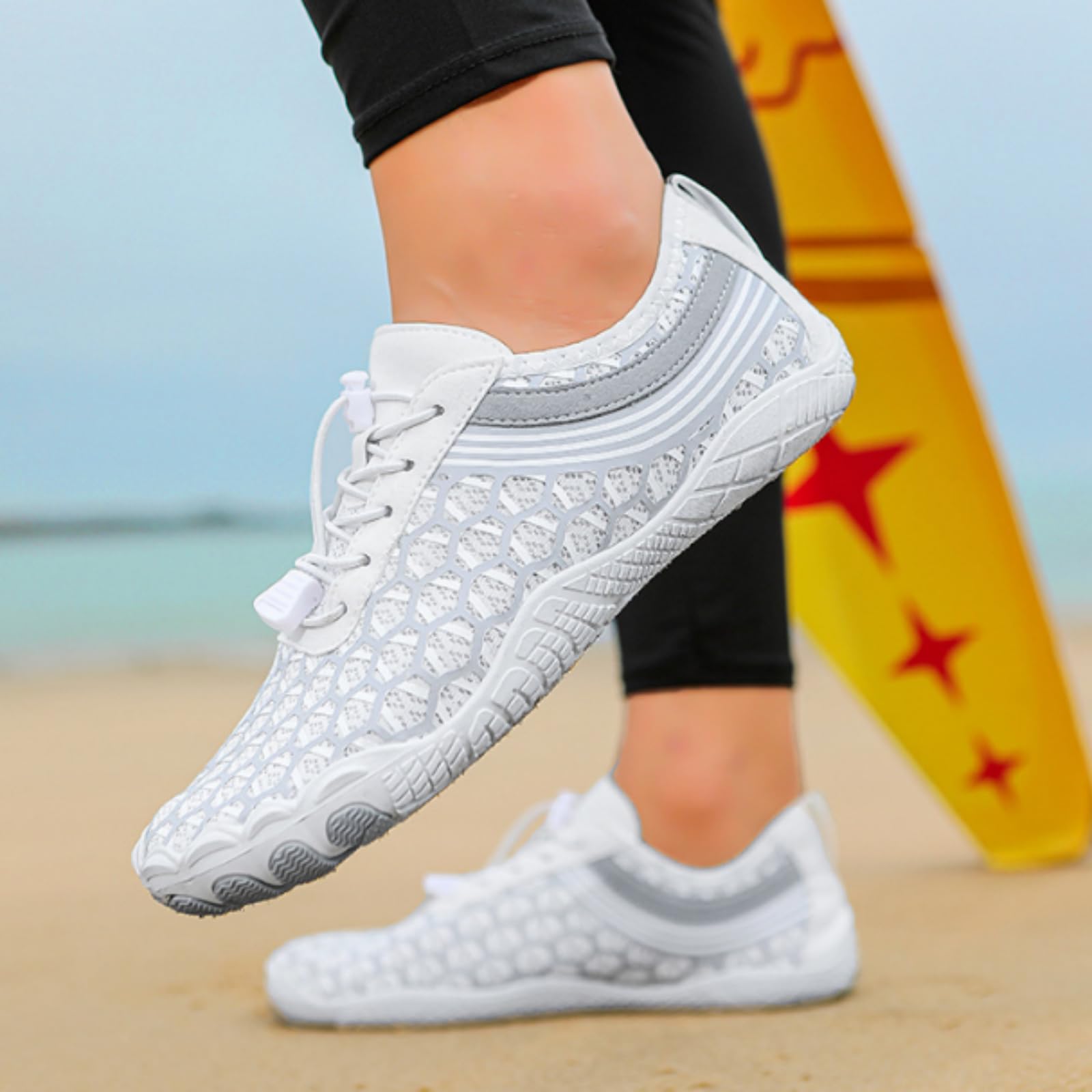Water Shoes Unisex Barefoot Quick Dry Non Slip Trainers for Beach Hiking Swimmin