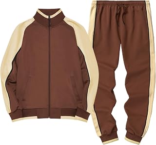 amropi Men's Tracksuit Set Jogging Tracksuit Jacket and Pants Sportswear