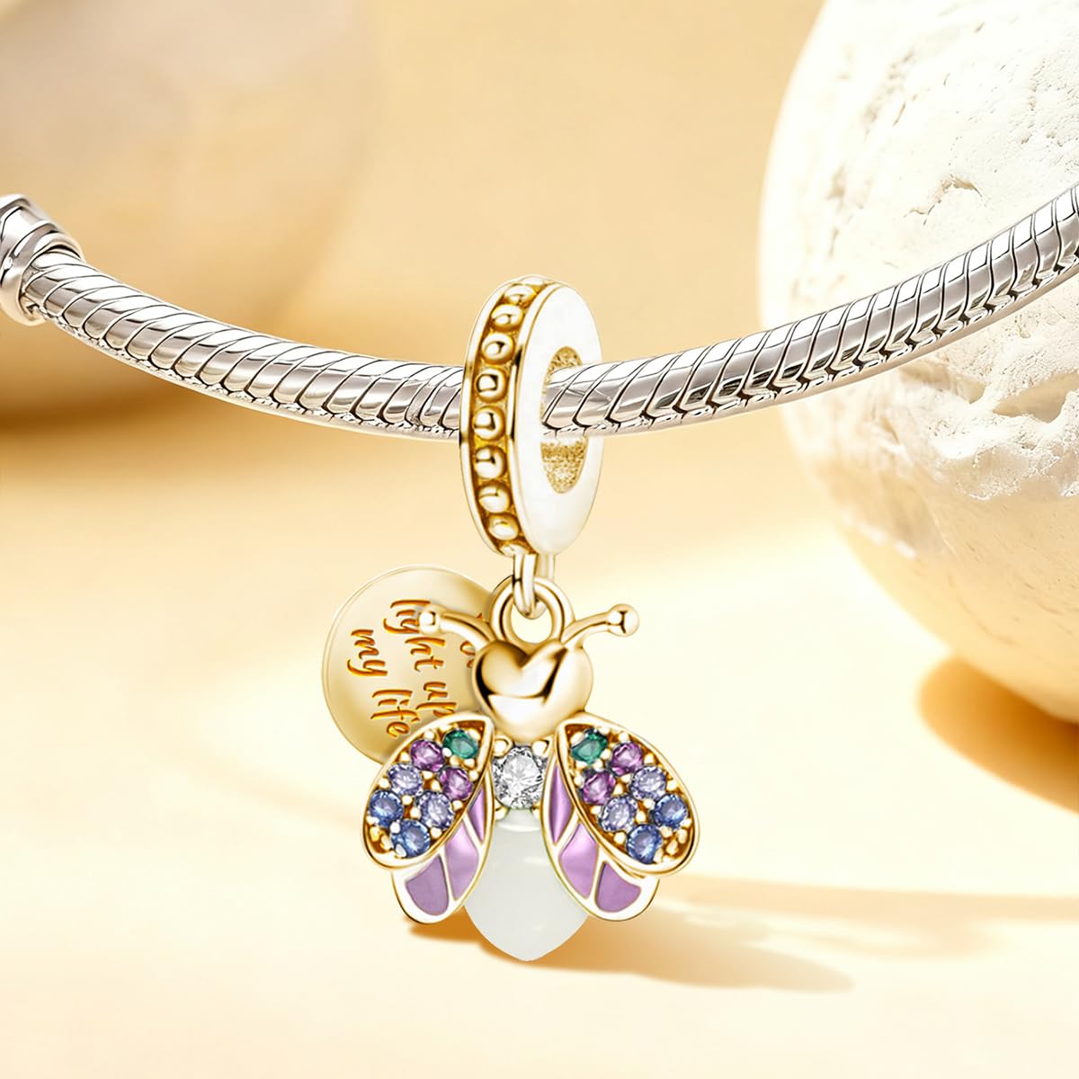 1 x Fashion Sterling Silver Lighting Series Bead Charm Perfect for DIY jewelry m