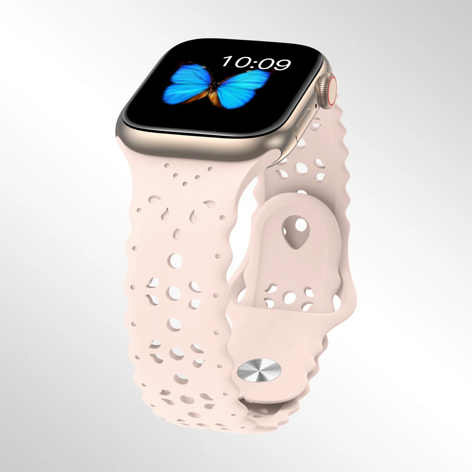 Silicone Sport Watch Band Compatible with Apple Watch 38mm 40mm 41mm 42mm 44mm 4