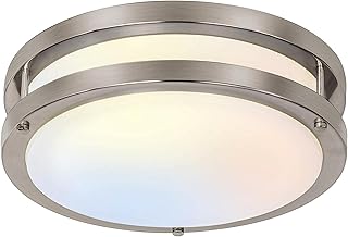 hykolity 13 inch Flush Mount LED Ceiling Light Fixture,5CCT | 2700K/3000K/3500K/4000K/5000K Adjustable Ceiling Lights,Brushed Nickel Saturn Dimmable Lighting for Kitchen,ETL Listed