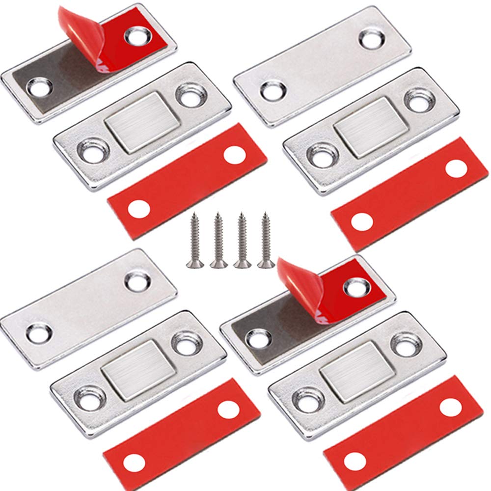 Cabinet Magnetic Catch, Jiayi 4 Pack Ultra Thin Cabinet Door Magnetic Catch, Dra